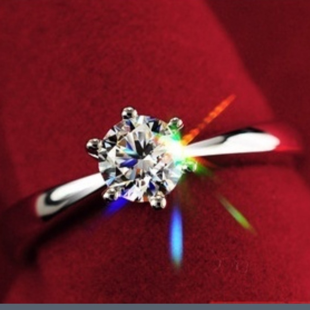 Sterling Silver plated CZ ring